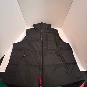 Ralph Lauren Sport Black Down Puffer Vest/Size L/Classic Zip Front –2 Way Zipper